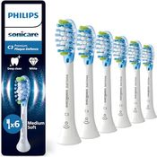 PHILIPS Sonicare C3 Premium Plaque Defense, Original Ersatzbürstenköpfe, Weiß, 6er-Pack, HX9046/87 - Entfernt bis zu 10x mehr Plaque, 100% mehr Verfärbungen in drei Tagen, biobasiert
