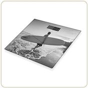 LITTLE BALANCE 8333, Elektronische Personenwaage, Design "Surfer", 180 kg / 100 g