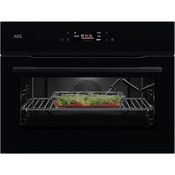 AEG NKK8N621B MealAssist Kompaktbackofen mit Mikrowelle Schwarz - 25 Backofenfunktionen, WLAN-fähig, Kochassistent