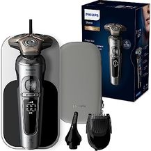 Bild für Philips Rasierer S9000 Prestige Nass- und Trockenrasierer für Herren mit SkinIQ-Technologie, Qi-Ladepad, Reinigungsstation, Bartstyler & Nasenhaartrimmer (Modell SP9871/22)