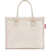 reisenthel Daily Shopper teddy sand, Einkaufstasche mit großem Hauptfach, Druckknopfverschluss und Reißverschlusstasche, Beige