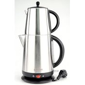 Neudorf Elektronik Teemaschine DIVANE (schwarz) mit autom. Abschaltung & Warmhaltefunktion/ 2200 & 150 Watt/robuste sparsame Technik/Duales-Heizsystem/Überhitzungsschutz/Edelstahl/ 1 & 1,7 Liter