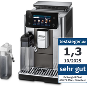 De'Longhi PrimaDonna Aromatic ECAM630.75.TSM Kaffeevollautomat, 35 Rezepte, Cold Brew, Touchscreen, Bohnen, Scheibenmahlwerk, 2,2 l, WiFi