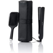 ghd Xmas 25 Gold Set, Glätteisen mit Paddelbürste und hitzebeständiger Stylingtasche