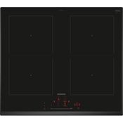 SIEMENS ED651HQB1E, iQ500, Smartes Induktionskochfeld 60 cm, autark, touchSlider, Intelligente Dunstabzugsautomatik, powerBoost, Favoriten-Taste, Kombi-Induktion, Schwarz