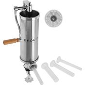 Browin Manuell Wurstfüller aus Edelstahl 311007 | 2,5 kg vertikale Wurstmaschine | Wurstpresse für hausgemachte Wurst, Cevapcici & Cannelloni