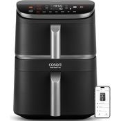 COSORI Turbo Tower Pro Smart, 10,8L Double Stack Airfryer mit WLAN, DualBlaze Technologie und Keramikbeschichtung, Silbergrau