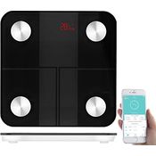 newgen medicals Körperfettwaage: 14in1-Körperanalysewaage aus Glas, Bluetooth, App, Nutzer-Erkennung (Körperwaagen, Waagen mit Analyse App, Senioren Handy)