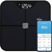 iHealth Nexus PRO Connected WellnessWaage für 12 Körpermetriken – Gewicht, Körperfett usw. – Intelligente Benutzererkennung nach Profil, personalisierte WellnessTrends und Ziele, max. 180 kg, Schwarz