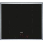 Siemens EH645HFB1E iQ300, Smartes Induktionskochfeld, 60 cm, Schwarz, Mit Rahmen aufliegend, TouchSlider, Dunstabzugsautomatik – das perfekte Zusammenspiel