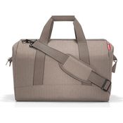 reisenthel allrounder L, Handtasche im Herringbone-Muster, 30 Liter, wasserabweisend, mokka Braun