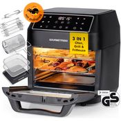 GOURMETmaxx XXL-Heißluftfritteuse mit großem Fassungsvermögen (12L) und 10 Programmen für eine schnelle & mühelose Zubereitung | Touchdisplay und Timer-Funktion | Inkl. umfangreichem Zubehörpaket - Preisvergleich