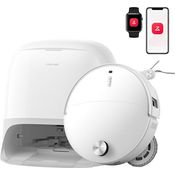 roborock Qrevo Curv 2 Pro Saugroboter, 25.000 Pa Saugkraft, Wischfunktion mit 100°C Heißwasser, Reactive Al-Hinderniserkennung, Anti-Tangle-System, Weiß
