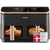 COSORI Heißluftfritteuse 2 Kammern, 6-in-1 Dual Zone Airfryer 8,5 L, Gold, Testsieger Stiftung Warentest