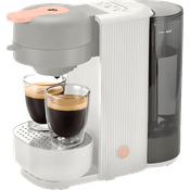 TCHIBO "Call Me Pad" Padmaschine, Kaffeekochen auf Knopfdruck, Soft White, spülmaschinengeeignete Teile, automatische Entkalkungsmeldung