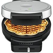 ROMMELSBACHER Waffel Automat WA 850-1 Herzwaffel, Backfläche 17,5 cm, Antihaftbeschichtung, Backampel, stufenlos regelbar, 850 Watt, schwarz/silber - Preisvergleich