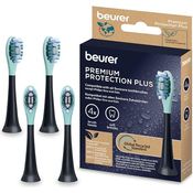Beurer SC Protection Plus Bürstenköpfe, 4 Ersatzbürsten für Philips Sonicare, Härtegrad Weich, für empfindliche Zähne, aus nachhaltigen Materialien