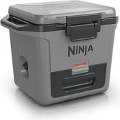 Ninja FrostVault Hard Cooler 28L, isoliert, hält Eis bis zu 6 Tage, Trockenaufbewahrungsschublade, 48 Dosen, Schiefergrau