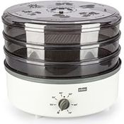 Stöckli 0075.70M Dörrex Dörrautomat, inkl. 3 Metall-Dörrgitter, 540 Watt, weiß grau