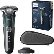 Philips Shaver Series 5000 – Elektrischer Nass- und Trockenrasierer für Herren mit ausklappbarem Trimmer, Ladestation & Reiseetui (Model S5884/35)
