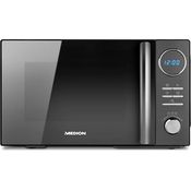 MEDION 3 in 1 Mikrowelle mit Grill und Heißluft Funktion (23 Liter, 900 Watt, 1.000 Watt Grill, 1.680 Watt Heißluft, 10 Automatikprogramme, Auftaufunktion, Display, MD11493) schwarz