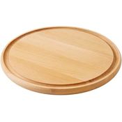 METALTEX 580058000 Schneidebrett Ø 25 cm mit Saftrille aus Buchenholz - Schneidbrett
