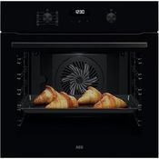 AEG NBA5A20AK SurroundCook Backofen Schwarz, 8 Backofenfunktionen, Aqua Reinigungsfunktion, MaxiKlasse, SteamBake Funktion