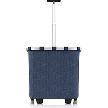 Bild für reisenthel carrycruiser herringbone dark blue Tragbarer Einkaufstrolley mit stabilem schwarzen Aluminiumrahmen