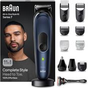 Braun MGK7450, All-In-One Bartpflege Bodygroomer Set, 11-in-1, 100 Min. Akkulaufzeit, wasserdicht, mit Aufbewahrungstasche