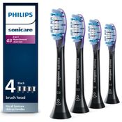 Philips Sonicare Premium Gum Care Ersatzbürsten HX9054/95, Schwarz, 4 Stück - Flexibles Design für sanfte Reinigung und gesünderes Zahnfleisch