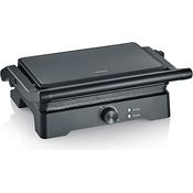 SEVERIN MultiGrill XL KG 2391, Elektrogrill mit hochwertiger Keramikbeschichtung, große Grillfläche, PFAS-freie Grillplatten, fettarmes Grillen, 1800W, schwarz