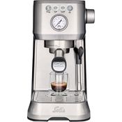 Solis Espressomaschine Siebträger Barista Perfetta Plus 1170 V2 - Siebträgermaschine - Manometer - Dampf-/Heißwasserdüse - Temperaturregler - 54 mm Siebträger - Doppelauslauf - Silber