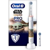 Oral-B Junior Pro Starwars Elektrische Zahnbürste/Electric Toothbrush für Kinder ab 6 Jahren, 2 Aufsteckbürsten, 360°-Andruckkontrolle, 3 Putzmodi inkl. Sensitive Zahnpflegee, Timer, weiß