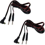 Axion Elektrodenpads TENS-EMS-Geräte Anschlusskabel, Set 2 St., 2mm Steckanschluss für verlustfreie Reizstromübertragung