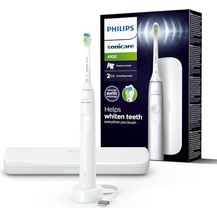 Bild für Philips Sonicare 4100 – elektrische Philips Sonicare Zahnbürste für Erwachsene mit 1 x Philips W2 Optimal White Bürstenkopf in Weiß, schlankem Reiseetui und USB-Ladegerät (Modell HX3683/33)