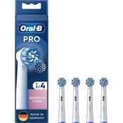 Oral-B Aufsteckbürsten Pro Sensitive Clean, X-förmige Borsten, ultra-weiche Borsten, blau