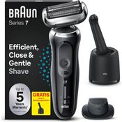 Braun Series 7 71-N7200cc, Elektrorasierer für Herren mit 360°-Anpassung, AutoSense-Technologie, 50 Minuten Akkulaufzeit, schwarz