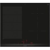 Siemens EX675HEC1E iQ700, Smartes Induktionskochfeld, 60 cm, Schwarz, Mit Rahmen aufliegend, varioInduktion, TouchSlider, Bratensensor Pro - Braten ohne Anbrenngefahr