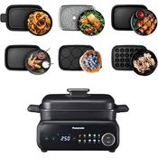 Panasonic NF-GM600KXE 6-in-1 Elektro-Multikocher, 1400W, 9 Automatikprogramme, schwarz, mit Rauchabzieher und spülmaschinenfestem Zubehör