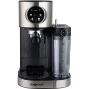 Hagenuk Siebträgermaschine, Edelstahlfilter, 1470 Watt, 15 bar Drucksystem, Color-Touch-Display, abnehmbarer Milchtank, schnelles Aufheizen unter 50 Sek.