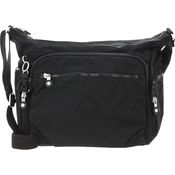 Kipling GABBIE Umhängetasche, Damen Schultertasche mit viel Stauraum und zusätzlichen Reißverschlusstaschen, 35,5 cm, Schwarz