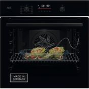 AEG Wifi Einbaubackofen TA5PB50WAB, LED-Touchdisplay, Made in Germany, Pyrolyse Selbstreinigung, Feuchtigkeitszugabe für knusprige Krusten, Kerntemperatursensor, 45 Automatikprogramme
