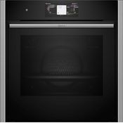 Neff B64CT73N0, N90, CircoTerm Slide und Hide Einbaubackofen, 60x60cm, Edelstahl, 6.8 Zoll Full Touch TFT-Farb- und Grafikdisplay,Pyrolyse, Home Connect, Multipoint Bratenthermometer