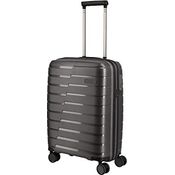travelite 4-Rad Handgepäck Koffer mit TSA Schloss erfüllt IATA-Bordgepäckmaß, Gepäck Serie AIR BASE: Funktionaler Hartschalen Trolley im coolen Look, 075347-04, 55 cm, 37 Liter, anthrazit (grau)