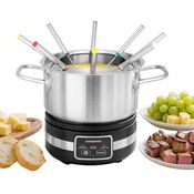 Gastroback 42568 Fondue Multicook 4 in 1, Induktionsgeeignetes Fondue Set für bis zu 8 Personen, Edelstahl, Schwarz