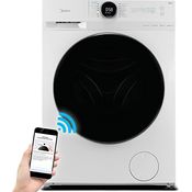 Midea MF200W100WB-14A Waschmaschine / 10KG / 1400 U/min/A/Leiser & effizienter Inverter Motor/Wasserschutzsystem/Steam Care/Nachlegefunktion/APP-Steuerung/AquaStop, Weiß
