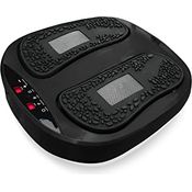 VibroLegs - Massage Gerät mit Vibration - Vibrationsplatte für vitalisierte und entspannte Beine und Füße - Fußmassage auf Knopfdruck mit 2 Programmoptionen - Schwarz