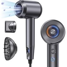 Bild für llano Ionen Haartrockner Schnelltrocknender Föhn mit Diffusor 100 Millionen Negative Ionen Hair Dryer 19m/s Luftstrom Bürstenloser Motor, 5 Hitze- und 2 Geschwindigkeitsstufen (perlgrau)