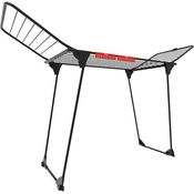 Vileda King Ultimate Wäscheständer, 20 m Trockenleinenlänge, Flügelwäscheständer mit Rollen, Kleinteilehalterung, Schwarz