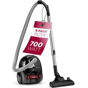 CLATRONIC Bodenstaubsauger BS 1300 N, mit 5-fach Mikrofiltersystem, 700 Watt, Edelstahl-Teleskoprohr